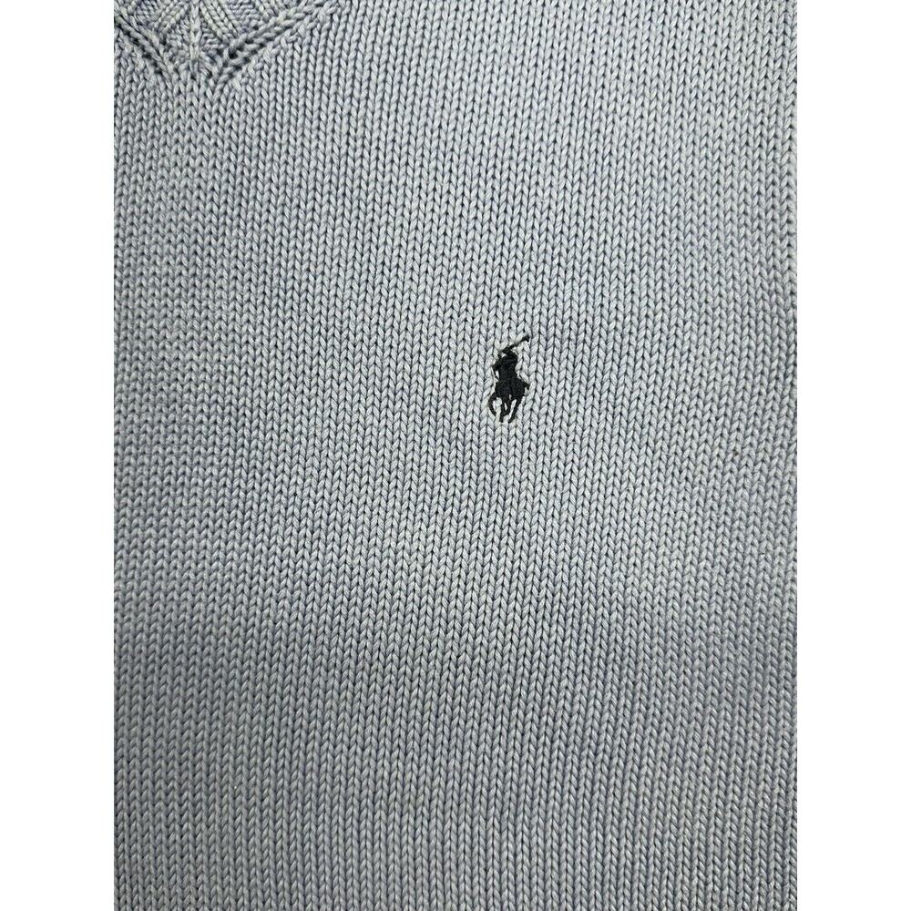 Polo Ralph Lauren Sweater Vest Mens Large Vintage Baby Blue 100% Cotton - Picture 3 of 8